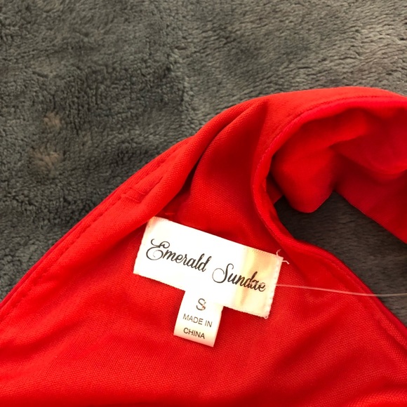 NWT Jr’s Emerald Sundae Bodycon Red Party Dress 👗 - Picture 3 of 8